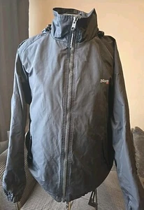 Mens SCHOTT NYC Blue Rain Coat Hooded Size Extra Large - Picture 1 of 14