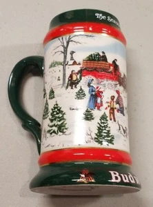 Anheuser-Busch Budweiser 1991 Holiday Stein "The Season's Best" Clydesdales (B) - Picture 1 of 5