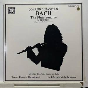 BACH Flute Sonatas / Stephen Preston, Trevor Pinnock,  Jordi Savall MHS 2-LP - Picture 1 of 3