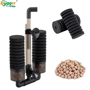hygger Bio Sponge Filter Aquarium Fish Tank Betta Double Head for 10-55 Gallon - Picture 1 of 13
