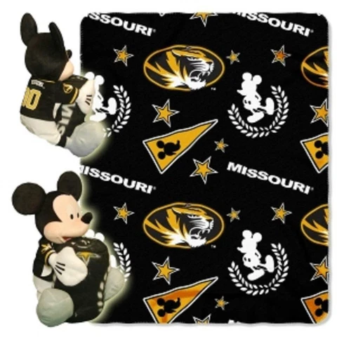 Missouri Tigers Disney Hugger Blanket [NEW] NCAA Fleece Throw Mickey Mouse Cover