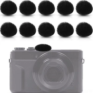 Nezyo 10 Pieces Camera Mic Windscreen Furry Wind Muff Cover Black  - Picture 1 of 7
