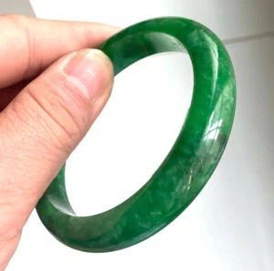 57mm Certified Grade A Natural Green Burma Jadeite Jade Bangle 1713 - Picture 1 of 4