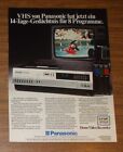 Seltene Werbung vintage PANASONIC NV-7000 VHS Videorecorder #1 1980