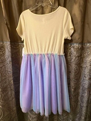 Nuevo con etiquetas Vestido Wonder Nation Acanalado Arco Iris Tul Niñas Crema con Tul Multicolor Foto 1 de 4