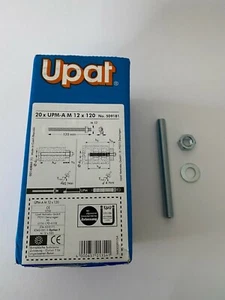 UPAT Ankerstange Gewindestange ASTA M12x120 20 Stück galvanisch verzinkt - Bild 1 von 1