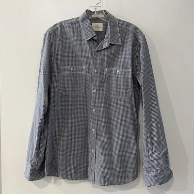 B.D. Baggies Foundry New York men's dress shirt blue&white plaid small - Image 1 of 4