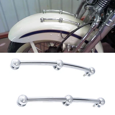 Front Fender Spear Trim Fit For Harley Heritage Softail FLST 1986-2017 Chrome - Image 1 of 4