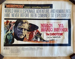 Morituri "The Saboteur" Filmplakat 1965 Marlon Brando Yul Brunner Bernhard Wicki - Bild 1 von 5