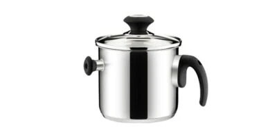 Doppelwandiger Milchtopf Simmertopf mit Deckel 16 cm 2 Liter alle Herdarten   - Bild 1 von 4