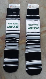 2 Pack NFL New York Jets Socks Gift One Size Fits Most Dress Zach Wilson Stripes - Picture 1 of 1