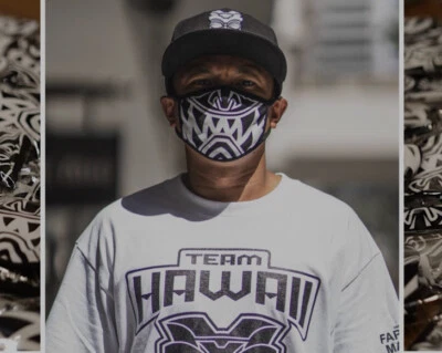 3.0 AKUA NEGRO/BLANCO Mercado de Agricultores Hawaii MASCARILLA FMHI No Equipada Hawaii 808allday Foto 1 de 4