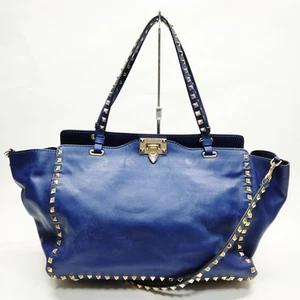 Valentino Garavani Tote Bag Blue Leather 2268312 - Picture 1 of 11