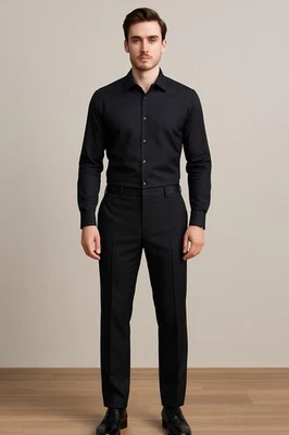 Pantalones de vestir para hombre Dior pantalones negros de lana virgen hechos en Italia talla 44 EU 29 EE. UU. Foto 1 de 4