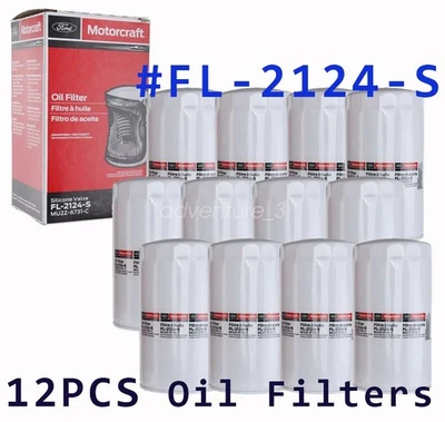 Genuine 12P Powerstroke Motorcraft Oil Filters FL-2124-S For 11-23 Ford F-750 Foto 1 de 4