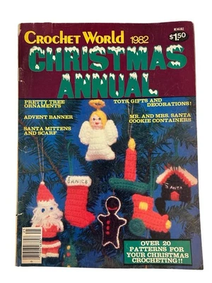 Crochet World Vintage Magazine 1982 Christmas Annual Toys Gifts & Decorations - Image 1 of 4