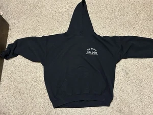 Park City Utah No Name Saloon Boys Black Hoodie Size XL Without Drawstring - Picture 1 of 4