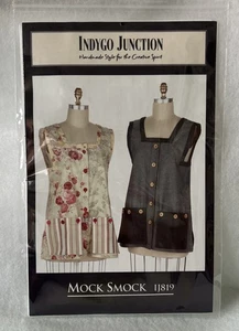 NEW 2008 Indygo Junction Mock Smock Sewing Pattern IJ819 Crafting - Picture 1 of 3