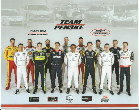 2019 KESELOWSK BLANEY LOGANO POWER NEWGARDEN +9 "TEAM PENSKE" POSTCARD Cover