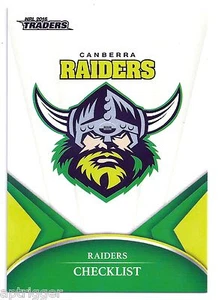 2016 NRL Traders Base Card (011) RAIDERS Checklist - Picture 1 of 1