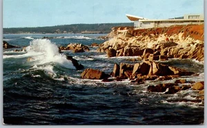 Postal de colección Carmel By The Sea California CA casas en acantilados vista superior - Imagen 1 de 2