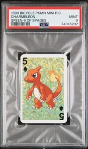 1999 Pokemon Charmeleon Mini Playing Card Poker Bicycle PSA 9 Mint - Picture 1 of 4