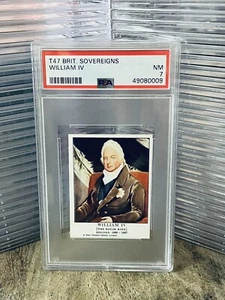 King William IV 1936 T47 Tareyton British Sovereigns Tobacco Card PSA 7 POP 1 - Bild 1 von 2
