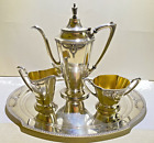 Wallace Nickel Silver Dorothy Q Coffee Set with Tray ca 1931.