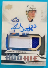 2018-19 Travis Dermott Upper Deck Premier Rookie Auto Jersey Patch RC /249