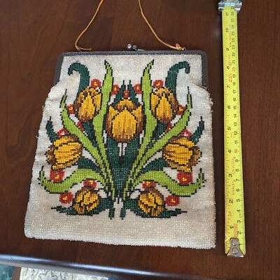 Винтажный бисером ар-деко вечер сумка сумочка - Изображение 1 из 4