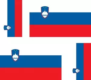 4x Adhesivo adesivi pegatina sticker vinilo bandera vinyl moto coche eslovenia - Bild 1 von 1