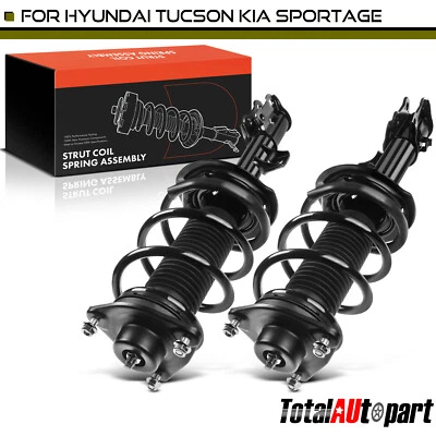 2x Conjunto completo de puntal y resorte helicoidal para Hyundai Tucson Kia Sportage delantero Foto 1 de 4