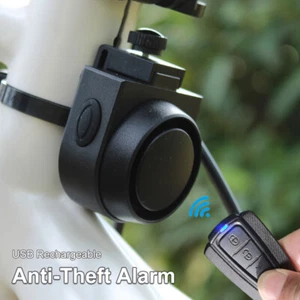 Funk Fahrrad Alarm Diebstahlsicherung Einbruchmeldeanlage 115dB Fahrrad Alarm Klingel mit Fernbedienung - Bild 1 von 24