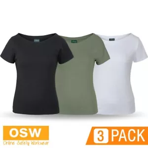 3 X Ladies C of C Short Sleeve Boat Neck Comfort Tee Upf Protection - Picture 1 of 14