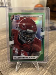 2022 Leaf Pro Set Draft - Metal Portraits Green #PSP-BRJ Brian Robinson Jr - Picture 1 of 2