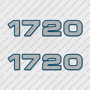 KEY WEST SPORTSMAN 1720 CALCOMANÍAS PLATEADAS/AZULES Set de 2 6.5" DE LARGO - Imagen 1 de 2