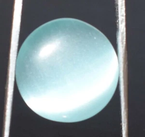 Pietra portafortuna cabochon rotondo cielo cielo blu naturale 17,60 carati certificata B63722 - Foto 1 di 8