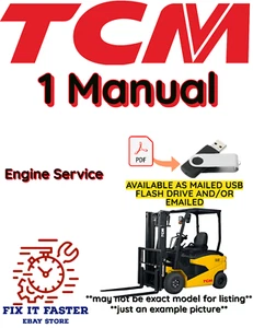 TCM FCG28-2H FORKLIFT OWNERS SERVICE REPAIR ENGINE PARTS MANUAL PDF ON USB - Picture 1 of 7