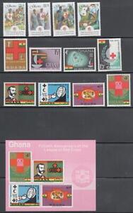 Ghana Red Cross. 3- Sets & Souvenir Sheet. Total Of 12- Stamps & 1- S/S  M.N.H.
