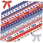  12 Rolls Patriotic Ribbon for Wrapping Gifts, Patriotic Grosgrain style1