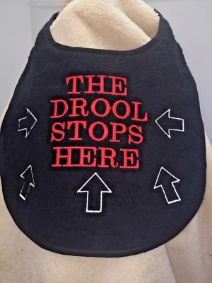 KISS MY COLLAR BIG DOG SLOBBER BABERO THE DROOL NEWFOUNDLANDS, ST BERNARDS & ALL SLOBBER DOGS