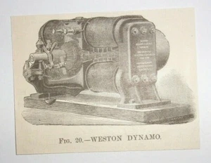 Grabado Weston Dynamo 1884 - Imagen 1 de 1