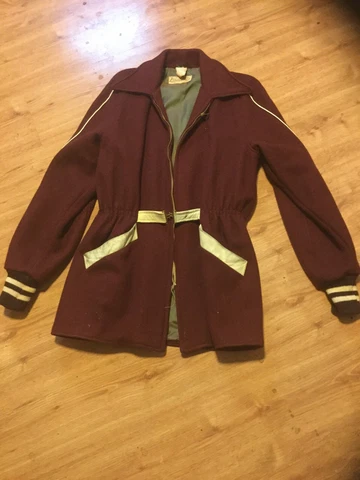 Rare Vintage Fairmont  College Women’s  Varsity Jacket Lowe & Campbell +plaque Cover