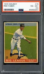 1933 Goudey #79 Red Faber - PSA 4.5 - Picture 1 of 2