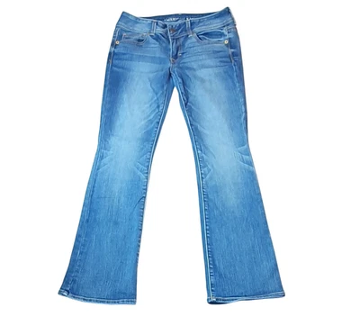 American Eagle Damen blau Bootcut Jeans UK Größe 8S W28 L30 Stretch ausgestellt Denim - Bild 1 von 4