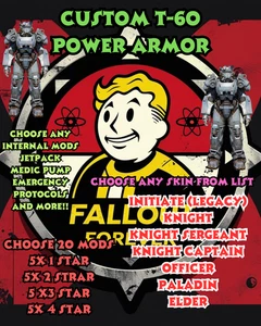 Fallout 76 [PC] Power Armor Custom Set T-60 +20 Legendary MODS - Picture 1 of 2