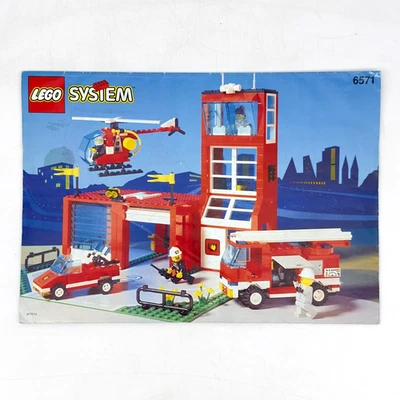 Lego System Fire Flame Fighters 6571 Vintage 1994 - Instruction Book Only - Image 1 of 3