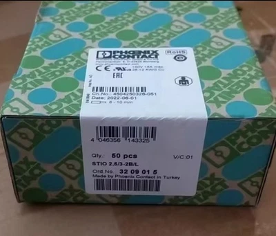 50PCS Phoenix Contact 3209015 starter/actuator wiring terminal STIO 2,5/3-2B/L - Image 1 of 2