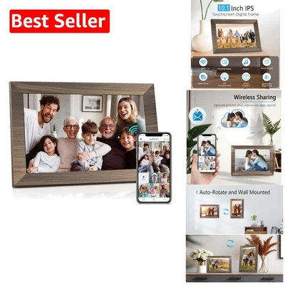 Elegant 10.1” Digital Photo Frame with Auto-Rotate & Photo Pairing Feature - Image 1 of 4