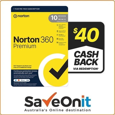 Norton 360 Premium/Deluxe/Secure VPN/Identity/Small Business Email Key Only! - image 1 of 4